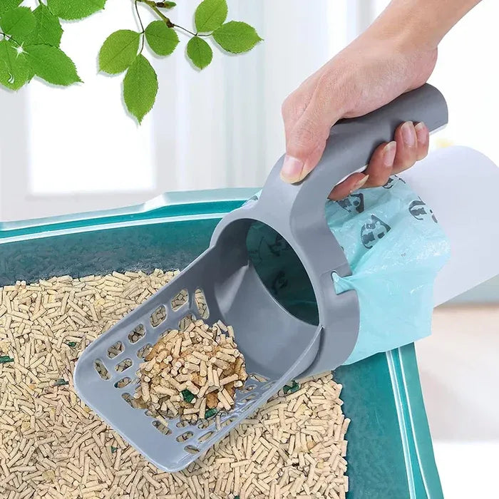 Pá Higiênica para Gatos com Sacos Embutidos Autolimpante CAT POOP