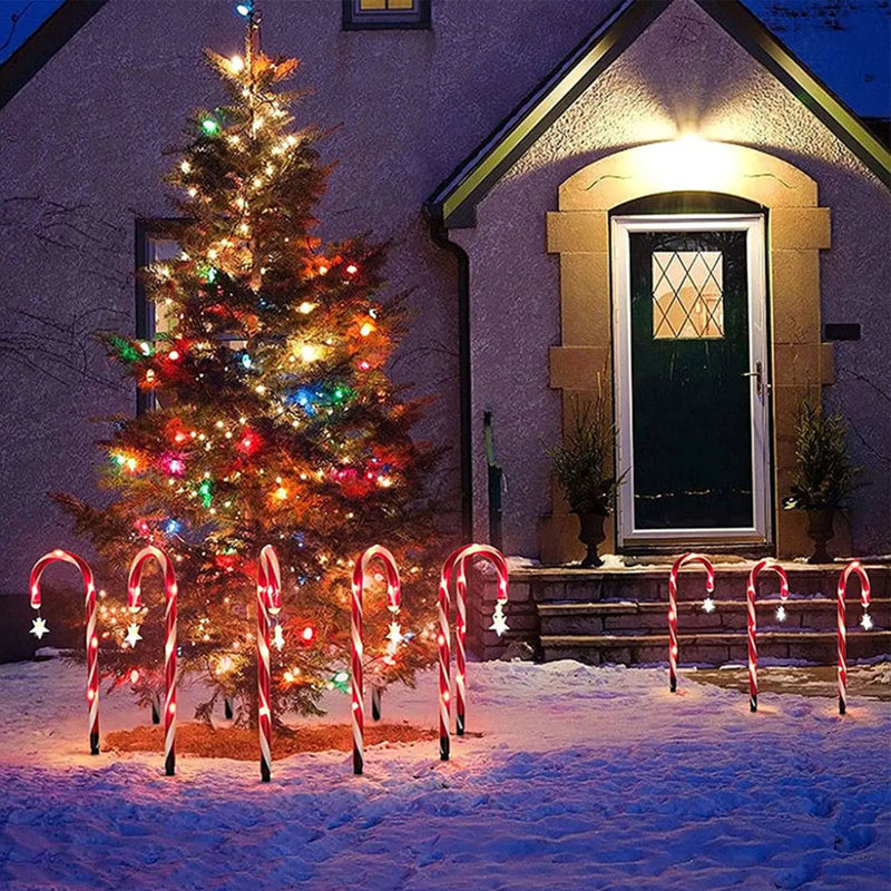 Kit 10 Luzes de Natal com 6 LEDs por Bengala Solar