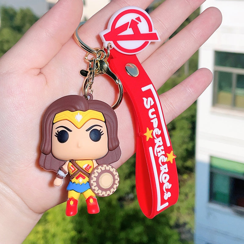 Chaveiro Super Heroes em Silicone Marvel DC Quality