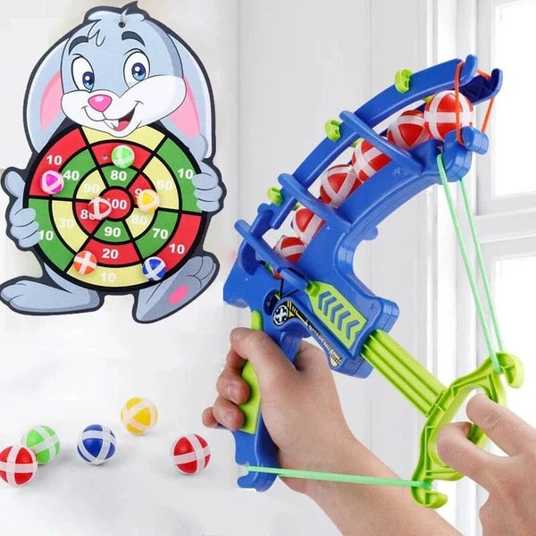 Kit Lançador com 11 Projeteis e Alvo + Gancho Autoadesivo em Velcro SUPER STRIKE