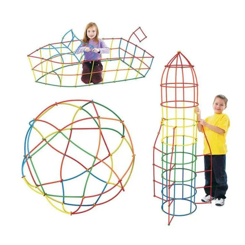 Kit com 800 Peças e Maleta de Brinquedo Infantil para Diversas Construções Criativas MAGIC MUNDO