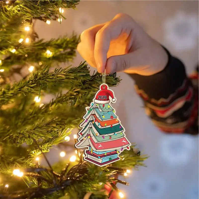 Calendário do Advento de Natal 2D Forma de Árvore de Natal com 24 Peças