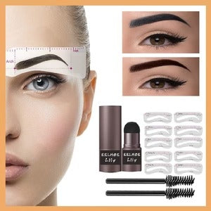 Kit Carimbo, Moldes e Escovinhas para Sobrancelha Eyebrow Shape