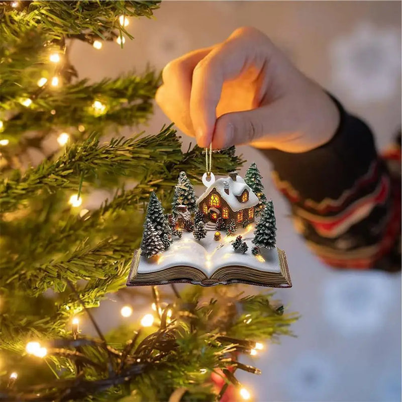 Calendário do Advento de Natal 2D Forma de Árvore de Natal com 24 Peças