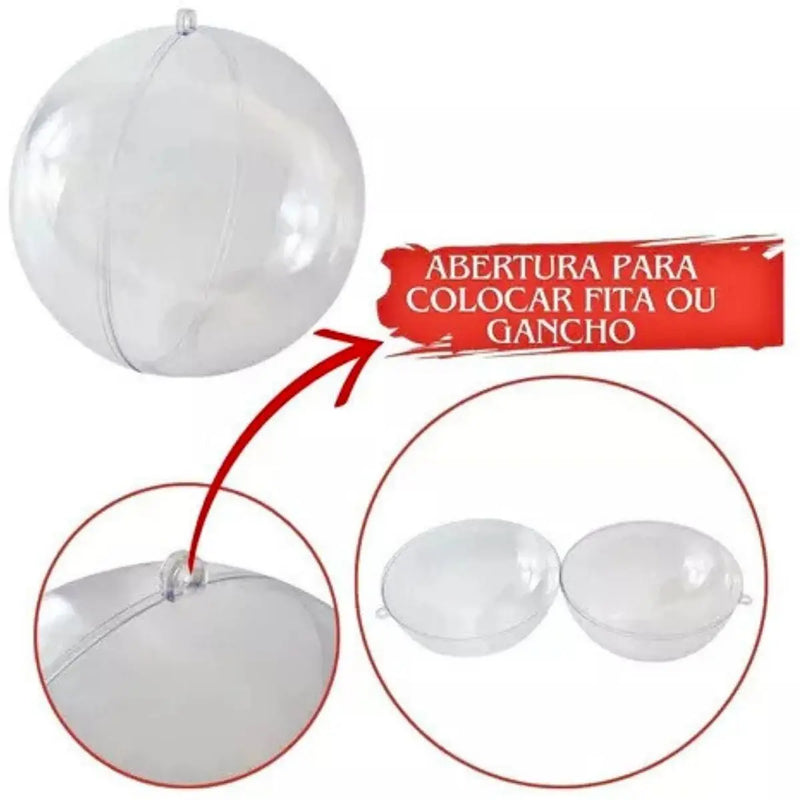 Kit com 5 Bolas em Acrílico 10cm Bubble
