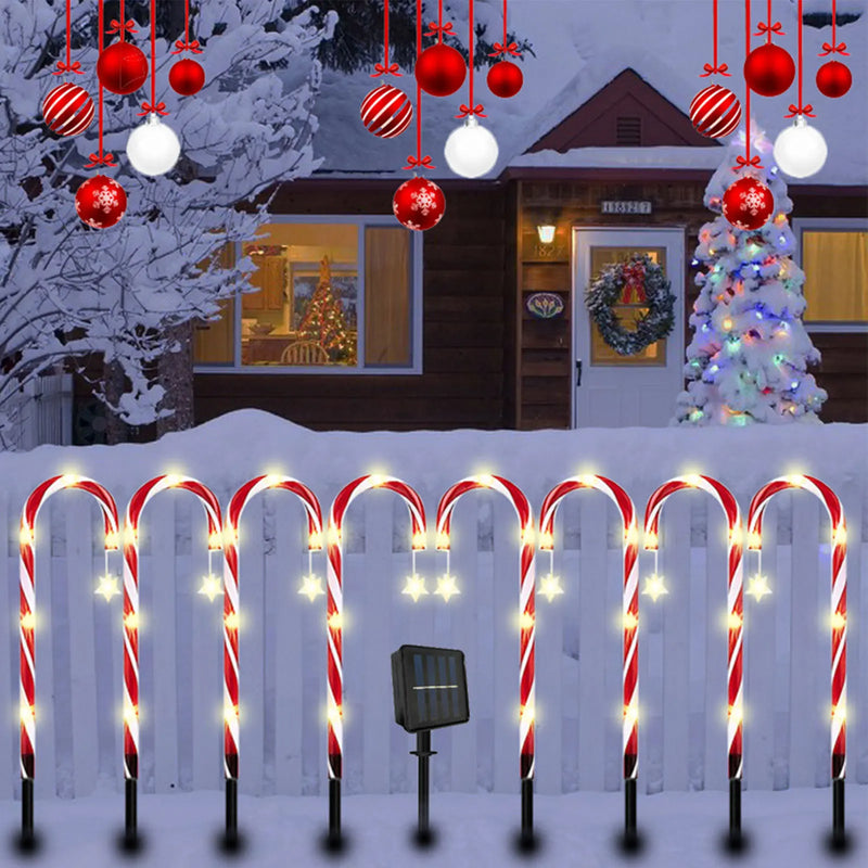 Kit 10 Luzes de Natal com 6 LEDs por Bengala Solar