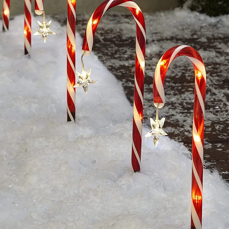 Kit 10 Luzes de Natal com 6 LEDs por Bengala Solar