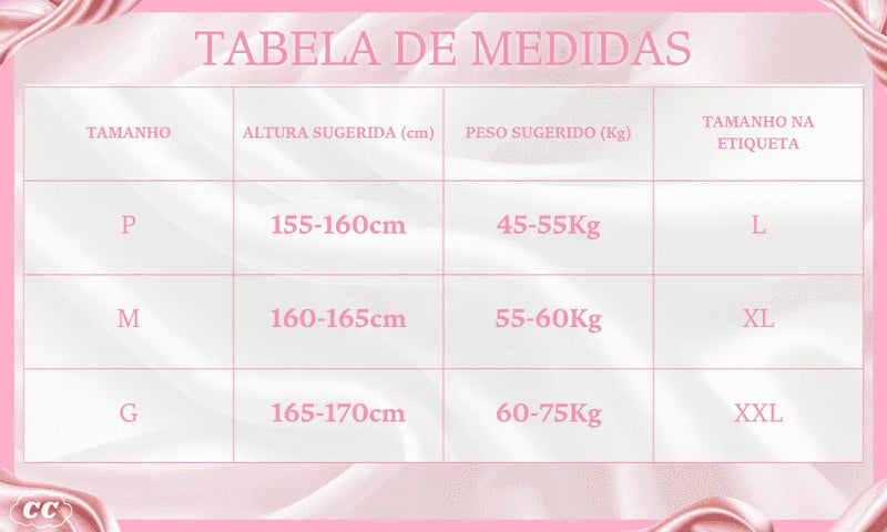 Pijama Feminino Sweet - Conjunto 3 peças BabyDoll Com Bojo Removível, Calça e Casaquinho | Tecido Algodão Super Macio e Confortável