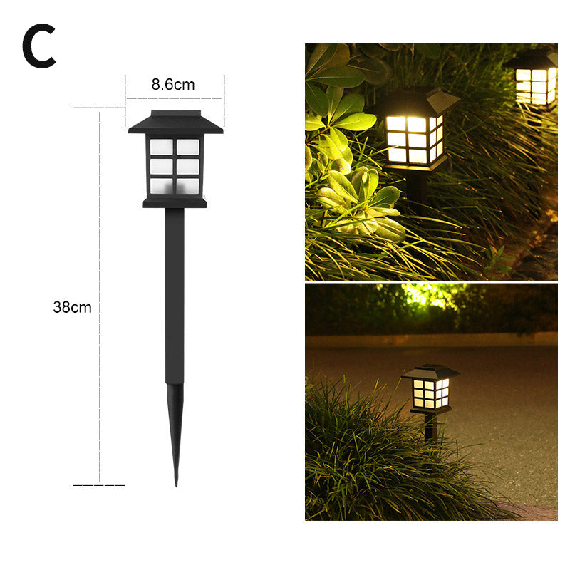 2 Peças de Lâmpadas de Jardim Estilo Japonesas à Energia Solar