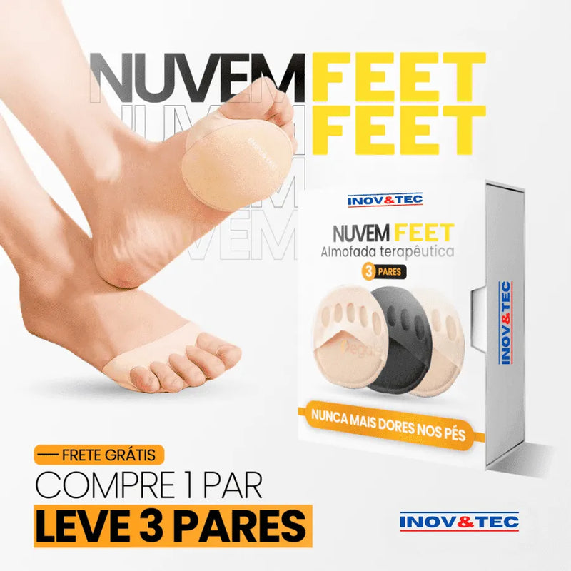 Nuvem Feet - Almofada Terapêutica para Pés - Salto Alto e Sapatos Confortáveis Como Nunca - ÚLTIMO DIA NA PROMOÇÃO [PAGUE 1 PAR LEVE 3]