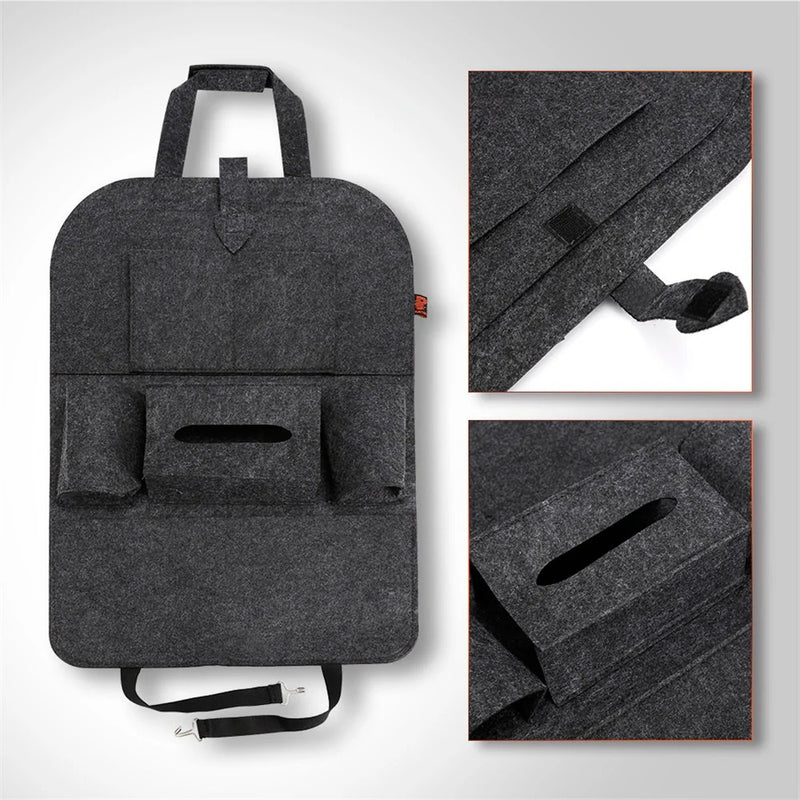 Organizador de Carro para Banco em Couro Porta Objetos Multi-Pocket