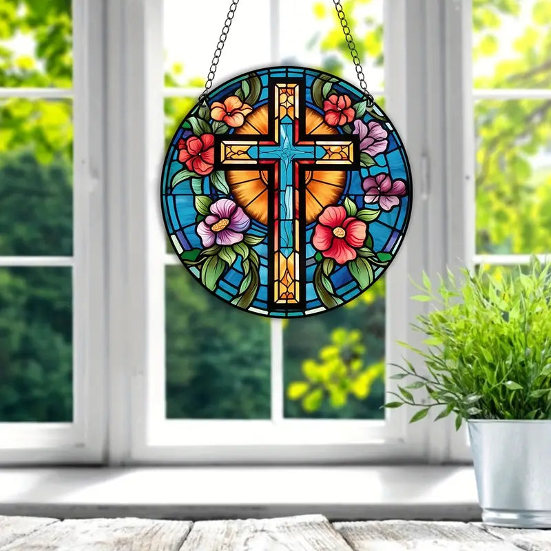Vitral Decorativo Em Acrílico - Nova Esperança | Decoração Religiosa Para Sua Casa