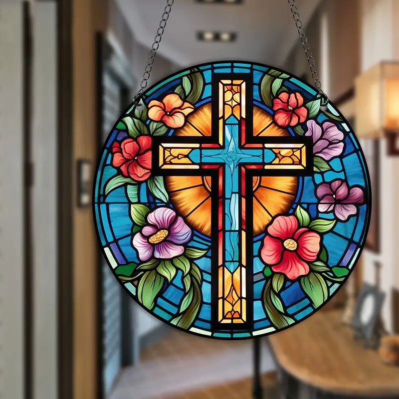 Vitral Decorativo Em Acrílico - Nova Esperança | Decoração Religiosa Para Sua Casa