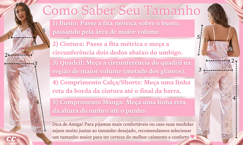 Pijama Feminino Peaceful Evenings - Conjunto Com Calça e Camisa Longa em Algodão | Macio, Leve e Super Confortável