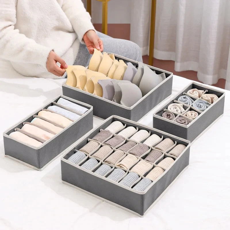 Kit 4 Organizadores de Gaveta Feito em Oxford Anti Mofo e Anti Odor OrganizerSet