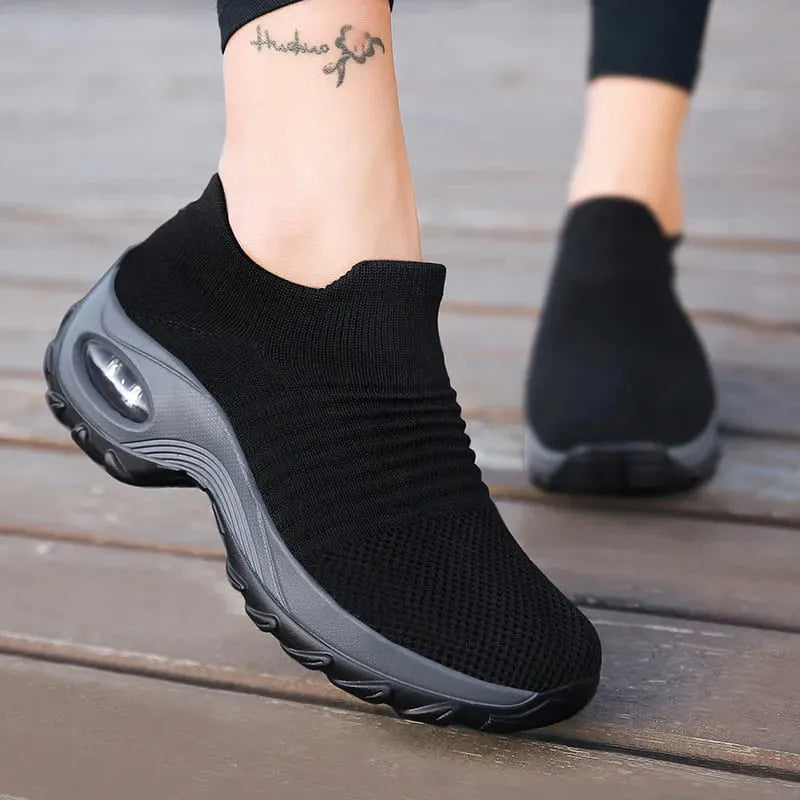 Tênis Tipo Meia Slip on PowerAir - Feito Em Fibra Mesh Super Macia | Amortecimento AirPremium Para Conforto TOTAL