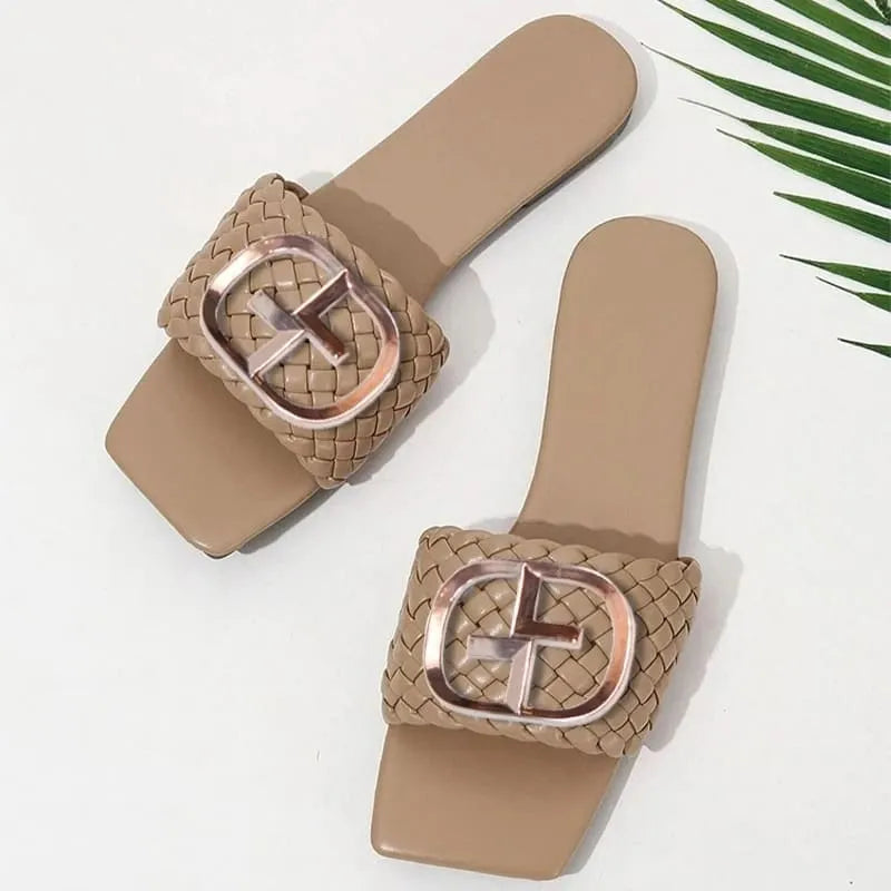 Sandália Slide Glade - Feita em Couro PU de Alta Qualidade Para Maior Estilo e Conforto