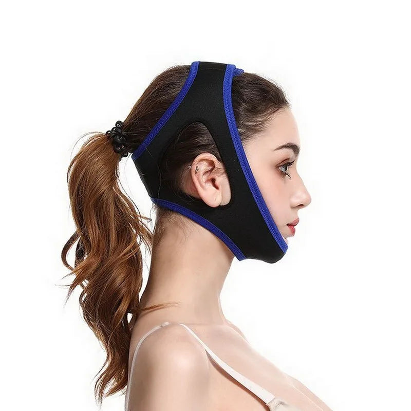 Faixa Facial Anti-Ronco e Apnéia em Neoprene Lavável MaxSleep