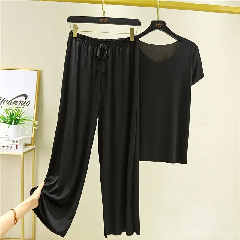 Pijama Feminino Comfort Dream - Conjunto Com Calça e Camisa Longa Super Confortável em Algodão | Conforto Absoluto, Leve e Elegante
