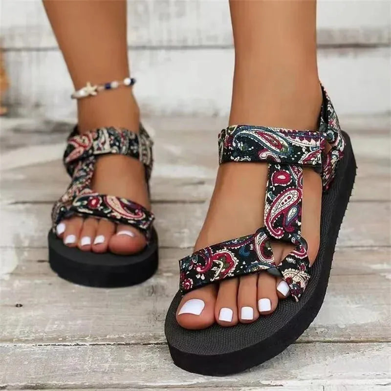Sandália Whisper Tribal - Forma larga com Design Moderno e Super Confortável