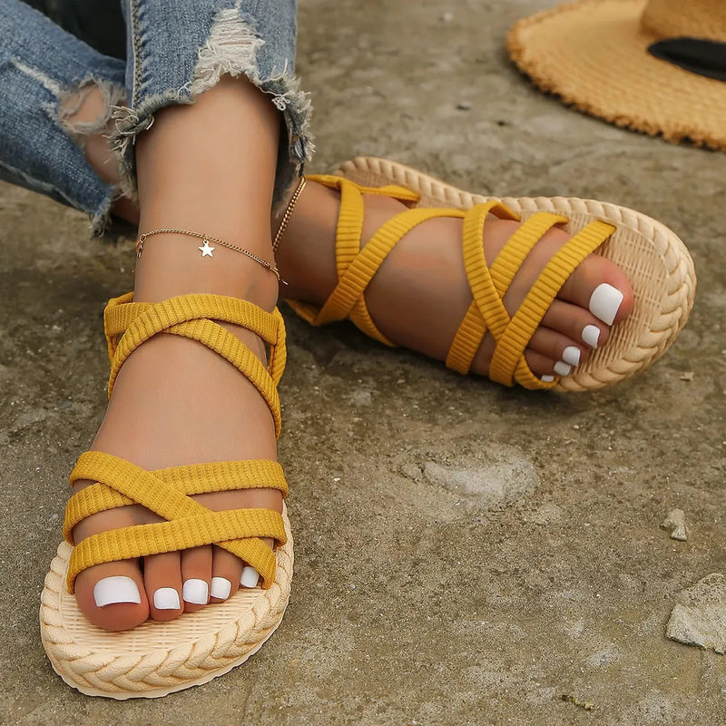 Sandália ZenFlex Com Elástico em Mesh Confortável - Beleza e Conforto Para Seus Pés