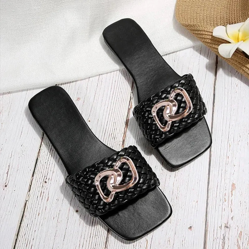 Sandália Slide Glade - Feita em Couro PU de Alta Qualidade Para Maior Estilo e Conforto