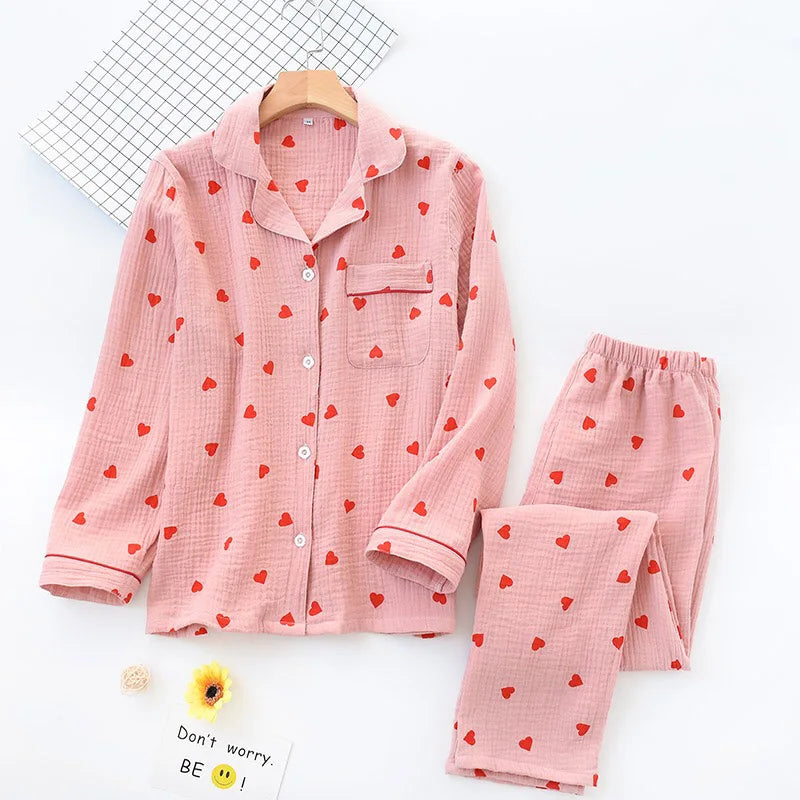 Pijama Feminino Pure Love - Conjunto Com Calça e Camisa Longa 100% em Algodão | Macio, Leve e Super Confortável