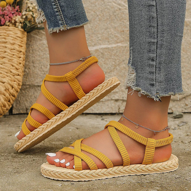 Sandália ZenFlex Com Elástico em Mesh Confortável - Beleza e Conforto Para Seus Pés