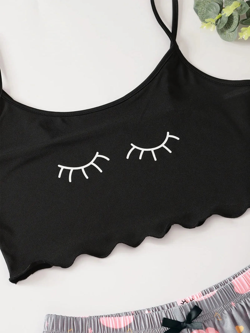 Pijama Feminino SweetDreams - Conjunto Top Cropped e Shorts Fresquinho LooseFit | Tecido Super Macio e Confortável
