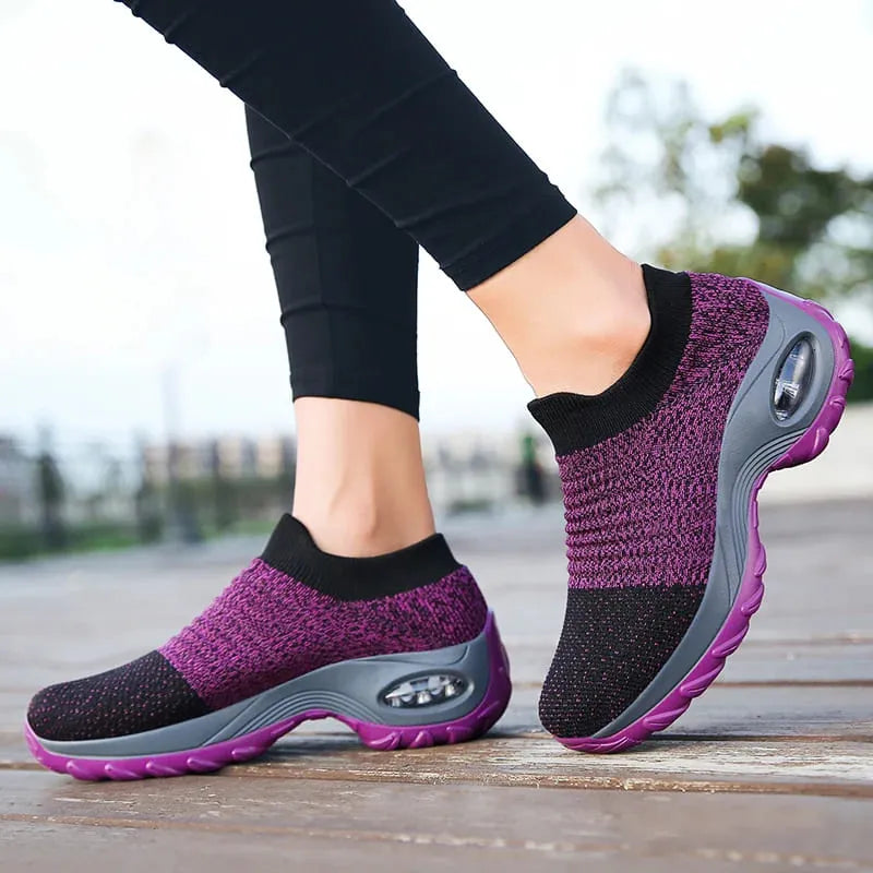 Tênis Tipo Meia Slip on PowerAir - Feito Em Fibra Mesh Super Macia | Amortecimento AirPremium Para Conforto TOTAL