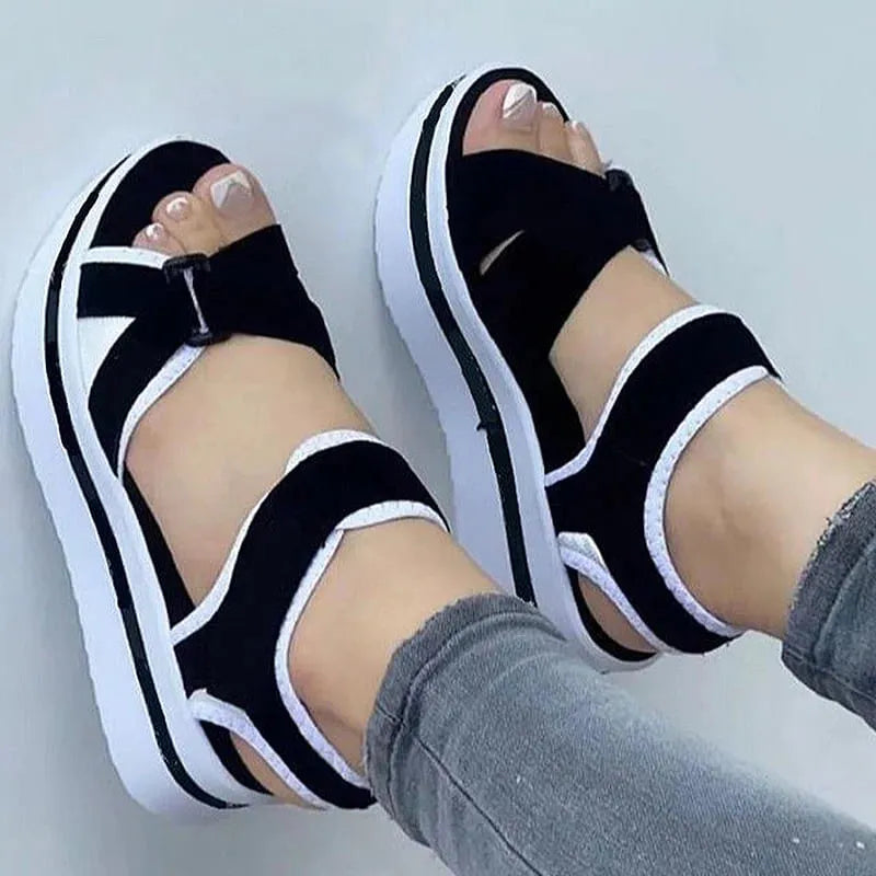 Sandália De Plataforma Luminous - Estilo Delicado e Casual | A Escolha Perfeita Para Se Destacar