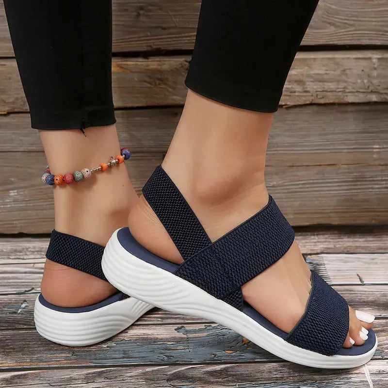 Sandália LunaGlow - Muito Conforto e Estilo | Com Elásticos Mesh Ajustáveis e Amortecimento Premium