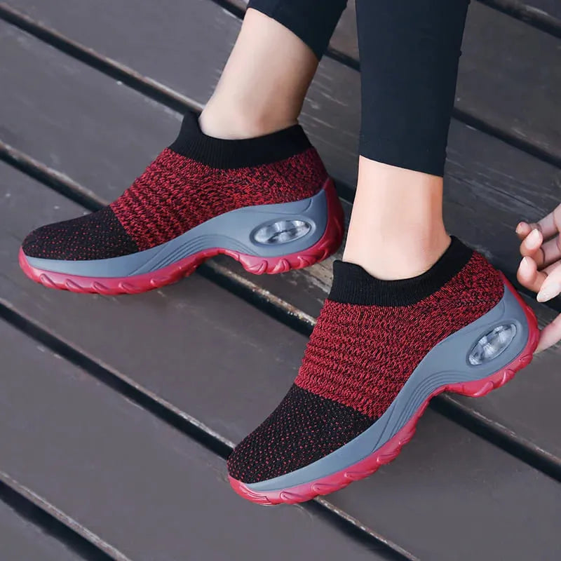 Tênis Tipo Meia Slip on PowerAir - Feito Em Fibra Mesh Super Macia | Amortecimento AirPremium Para Conforto TOTAL