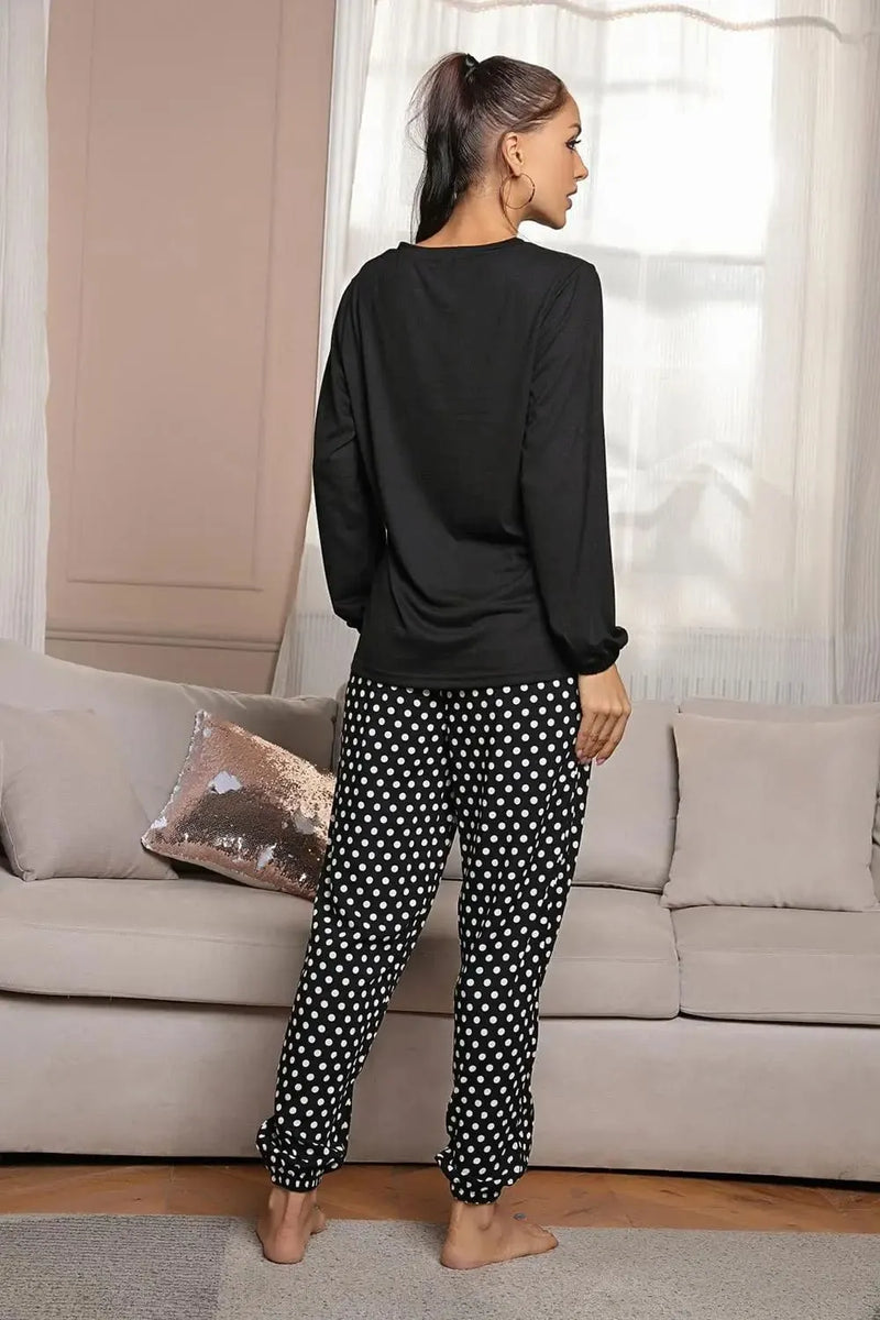 Pijama Feminino Cute Cat Conjunto Com Calça e Camisa Longa | Tecido Leve e Confortável