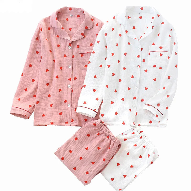 Pijama Feminino Pure Love - Conjunto Com Calça e Camisa Longa 100% em Algodão | Macio, Leve e Super Confortável