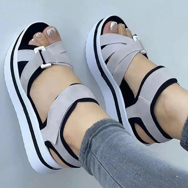 Sandália De Plataforma Luminous - Estilo Delicado e Casual | A Escolha Perfeita Para Se Destacar