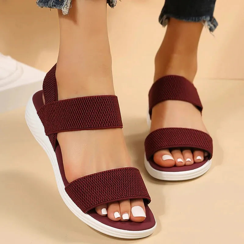 Sandália LunaGlow - Muito Conforto e Estilo | Com Elásticos Mesh Ajustáveis e Amortecimento Premium