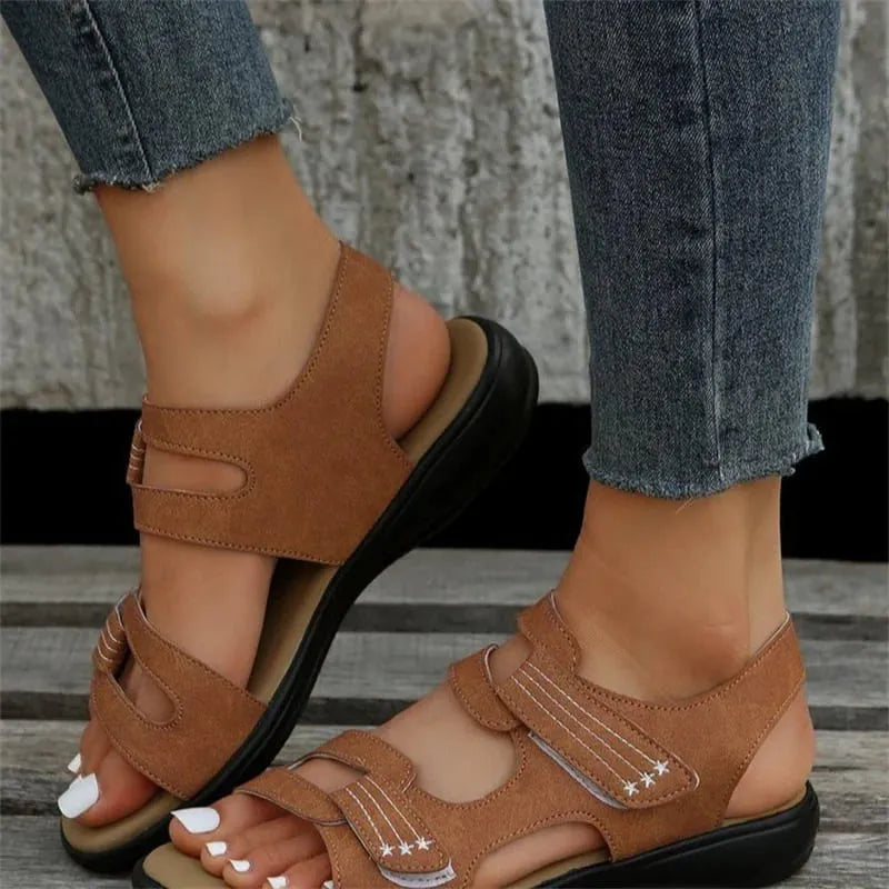 Sandália Solstice Oasis - Em Couro PU Super Macio e Confortável | Conforto Elegante para Seus Pés