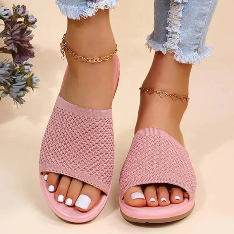 Sandália Slide Twist - Feita em Fibra Mesh Confortável, Respirável, Moderna e Estilosa!