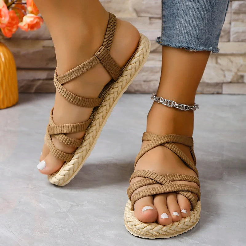 Sandália Flexi com Elástico em Mesh Confortável- Beleza, Flexibilidade e Conforto