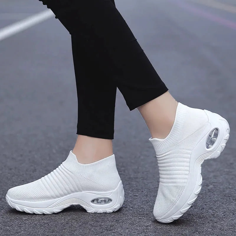 Tênis Tipo Meia Slip on PowerAir - Feito Em Fibra Mesh Super Macia | Amortecimento AirPremium Para Conforto TOTAL