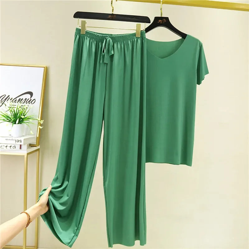 Pijama Feminino Comfort Dream - Conjunto Com Calça e Camisa Longa Super Confortável em Algodão | Conforto Absoluto, Leve e Elegante