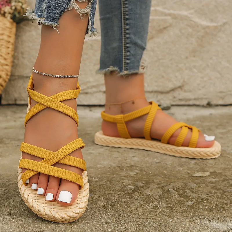 Sandália ZenFlex Com Elástico em Mesh Confortável - Beleza e Conforto Para Seus Pés