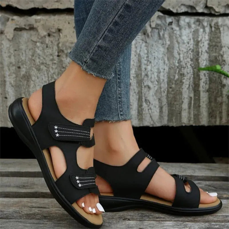 Sandália Solstice Oasis - Em Couro PU Super Macio e Confortável | Conforto Elegante para Seus Pés