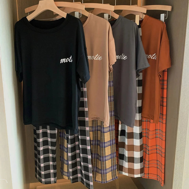 Pijama Feminino Sweet Dreams Conjunto Com Calça e Camiseta Larga | Tecido Leve e Confortável