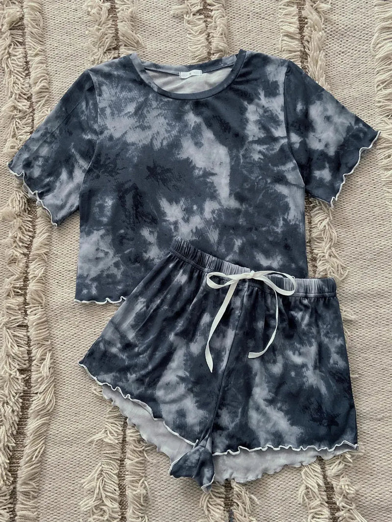 Pijama Feminino TyeDie Cozy - Conjunto BabyDoll e Shorts Fresquinho LooseFit | Tecido Super Macio e Confortável