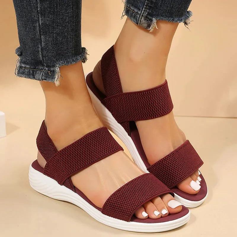 Sandália LunaGlow - Muito Conforto e Estilo | Com Elásticos Mesh Ajustáveis e Amortecimento Premium
