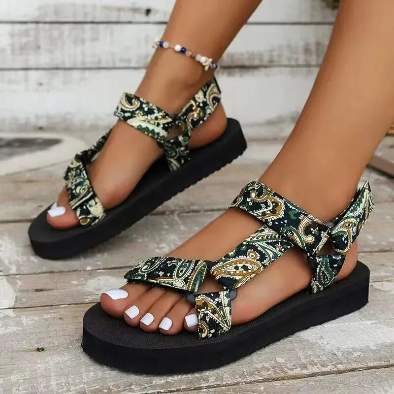 Sandália Whisper Tribal - Forma larga com Design Moderno e Super Confortável