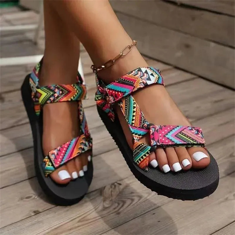 Sandália Whisper Tribal - Forma larga com Design Moderno e Super Confortável