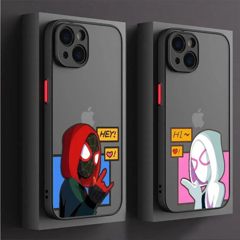 Capinha Iphone Casal do Aranhaverso - Case de Alta Proteção e Resistência